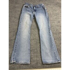VTG l.e.i. Jeans Women Low Rise Flare Sz 7 Blue Stretch Y2K